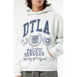 NWT PacSun Men's Size XXL‎ White DTLA Hoodie Los Angeles City of Angels Soft